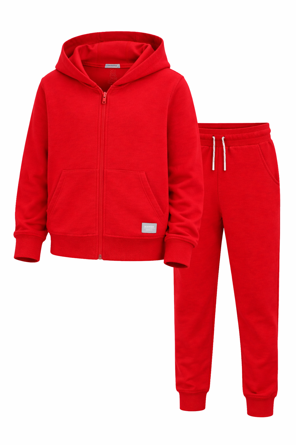 Jobka Kids Kız %100 Pamuk Kırmızı Rengi Eşofman Takımı