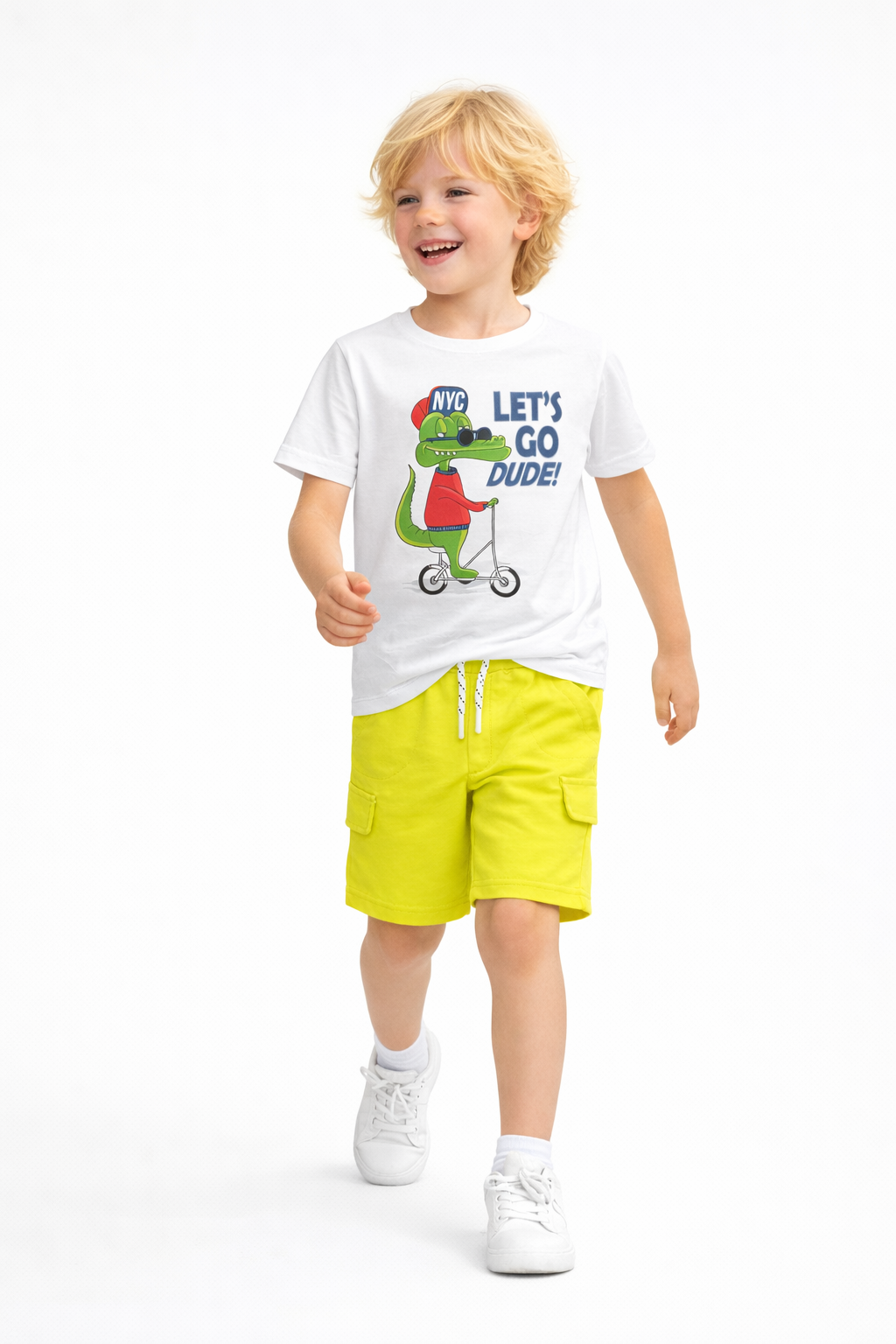 Jobka Kids Çocuk Fıstık Yeşili %100 Pamuk Kargo Cepli Şort