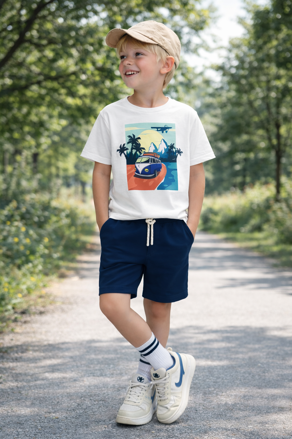 Jobka Kids Erkek %100 Pamuk Lacivert Şort