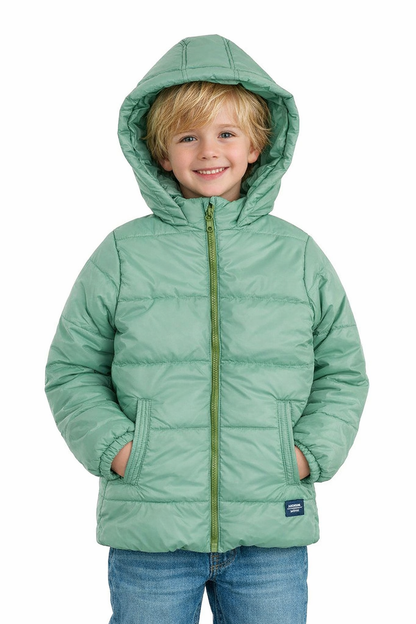 Jobka Kids Erkek Çocuk Mint Yeşili Renk Şişme Mont