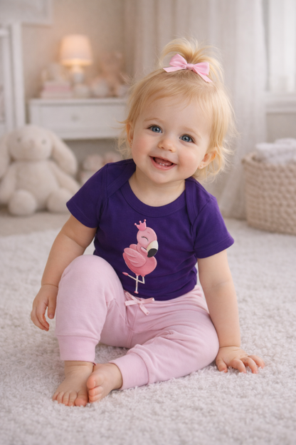Jobka Kids Kız Bebek %100 Pamuk Pembe Renk Tayt