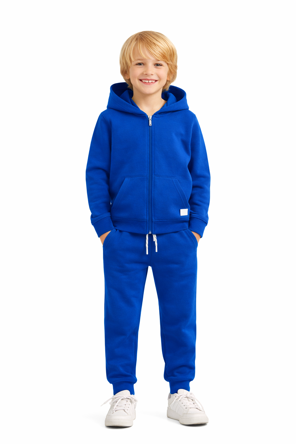 Jobka Kids Erkek %100 Pamuk Saks Rengi Eşofman Takımı